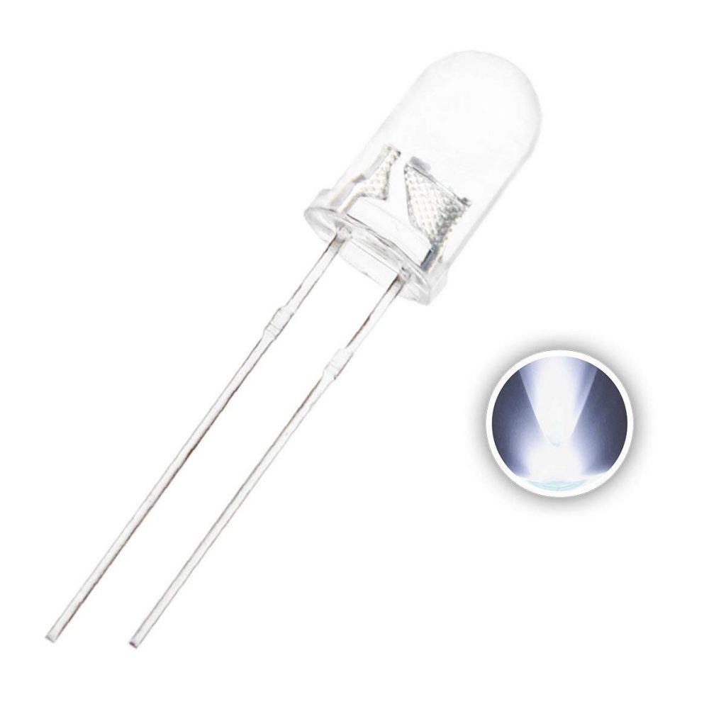 "WHITE" CLEAR - SUPER BRIGHT - 5MM
