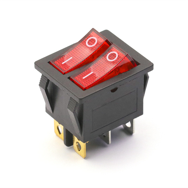 SWITCH ILLUMINATED DOUBLE 6PIN