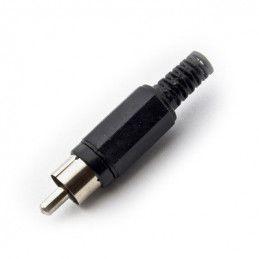 RCA PLUG BLACK PLASTIC