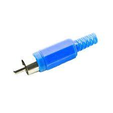 RCA PLUG BLUE PLASTIC