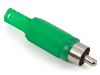 RCA PLUG GREEN PLASTIC