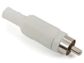 RCA PLUG WHITE PLASTIC