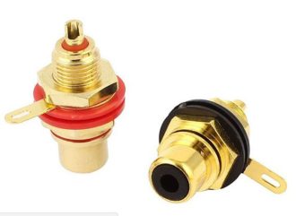 RCA FEMALE CHASIS MOUNT GOLD