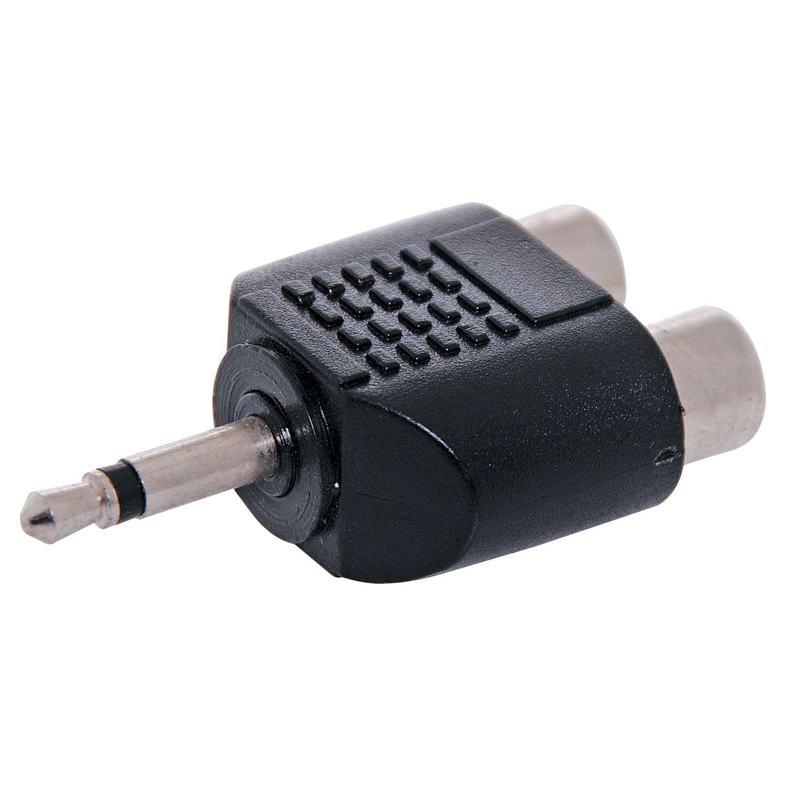 3,5MM MONO - 2 RCA FEMALE