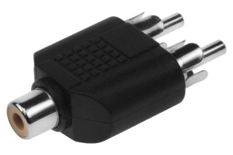 RCA  FEMALE - 2 RCA MALE ADAPTOR
