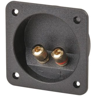 SPEAKER TERMINAL 2 PIN GOLD SCREW 92mm X 78mm SQUARE