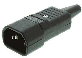 3 PIN MALE AC PLUG IN-LINE