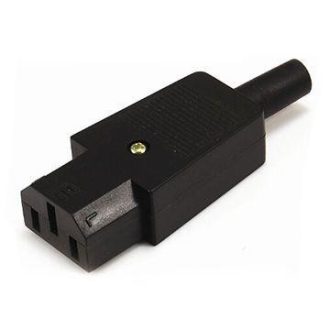 3 PIN FEMALE AC JACK INLINE