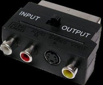 SCART PLUG-3RCA W/SWITCH