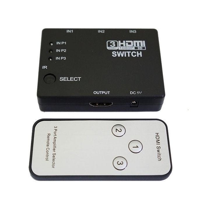 HDMI SWITCHER 3 IN 1 OUT W/REMOTE