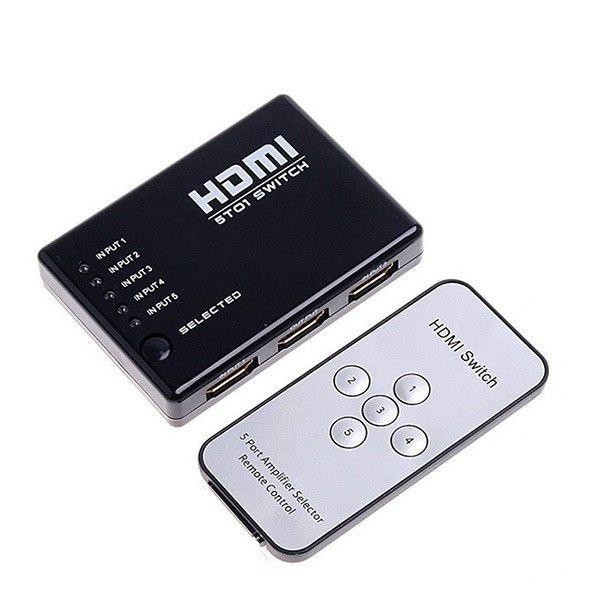 HDMI SELECTOR WITH REMOTE 5 IN 1 OUT