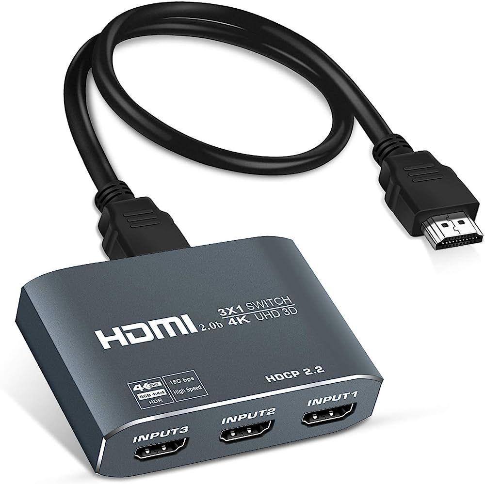 3 IN - 1 OUT HDMI SWITCH W/CABLE